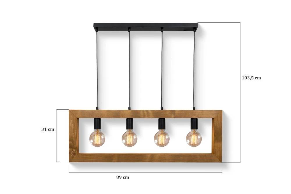 Lampa wisząca industrialna loft 4xE27