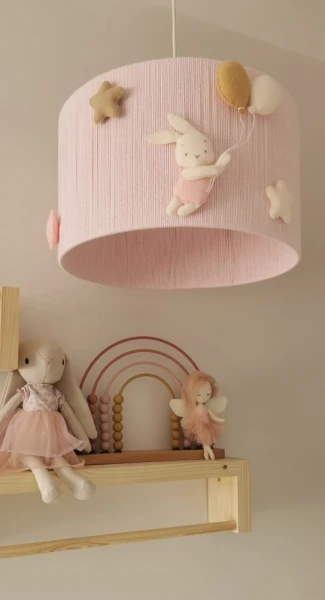 Lampa do pokoju dziecka abażur handmade Królik