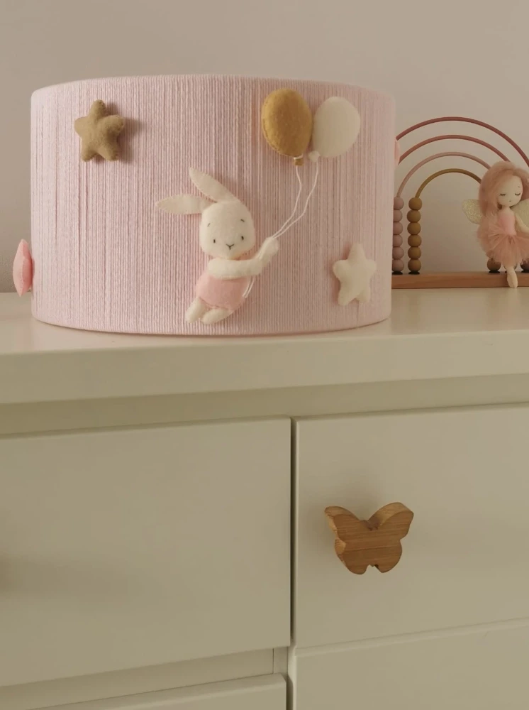Lampa do pokoju dziecka abażur handmade Królik