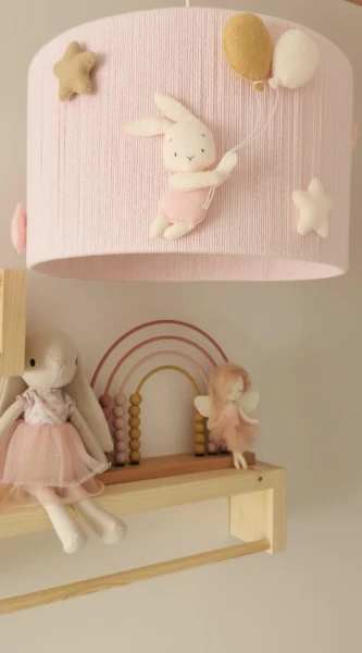 Lampa do pokoju dziecka abażur handmade Królik