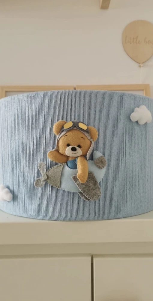 Lampa do pokoju dziecka abażur handmade Miś