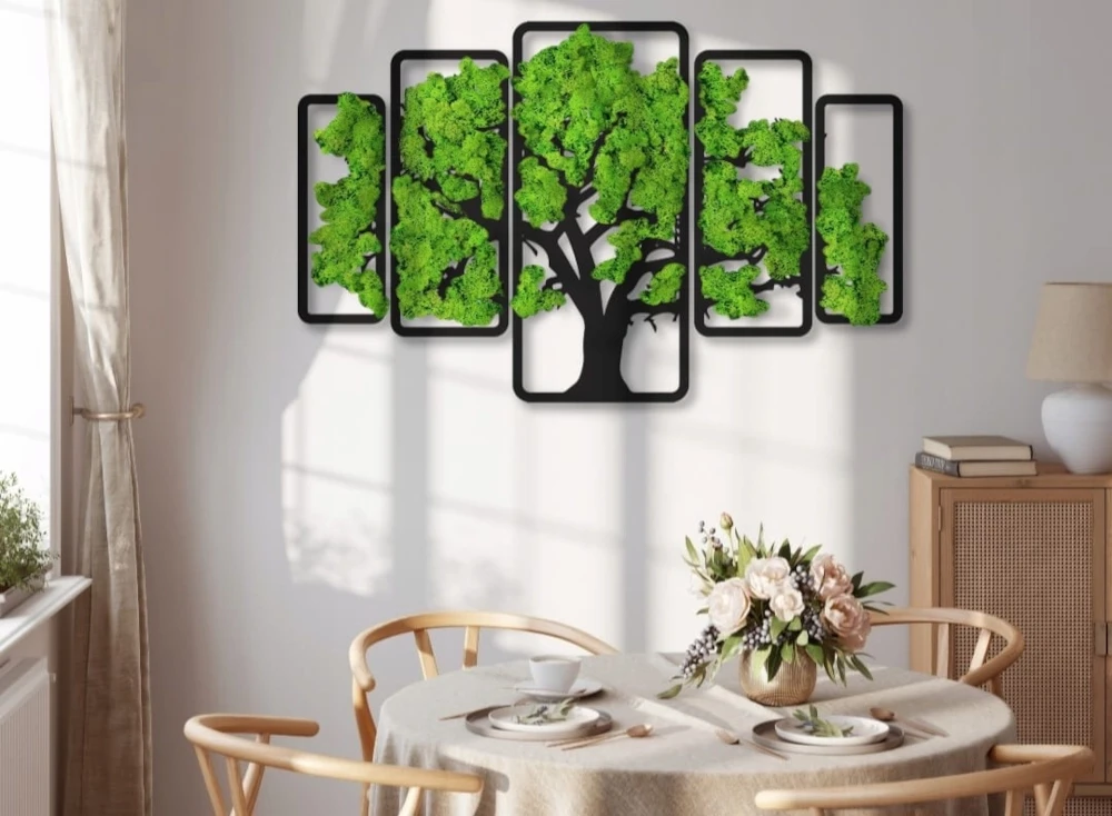 Obraz z chrobotkiem chrobotek mech drzewo