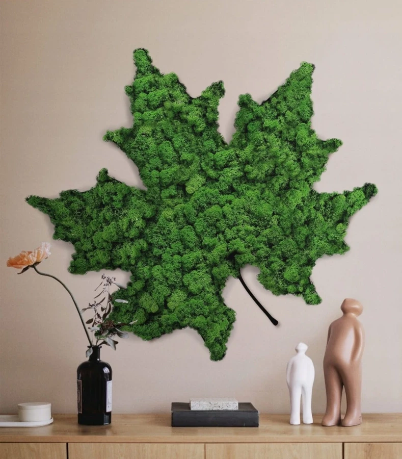 obraz zielony liść klonu