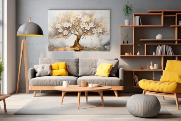Obraz na płótnie canvas drzewo złoty