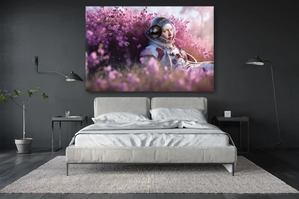 Obraz na płótnie canvas kwiaty kosmonautka