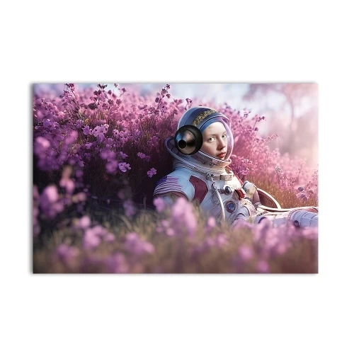 Obraz na płótnie canvas kwiaty kosmonautka