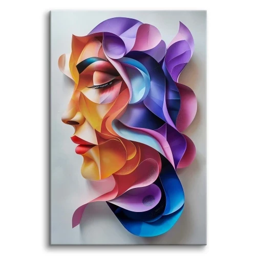canvas kobieta abstrakcja