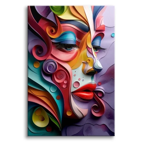 canvas kobieta abstrakcja