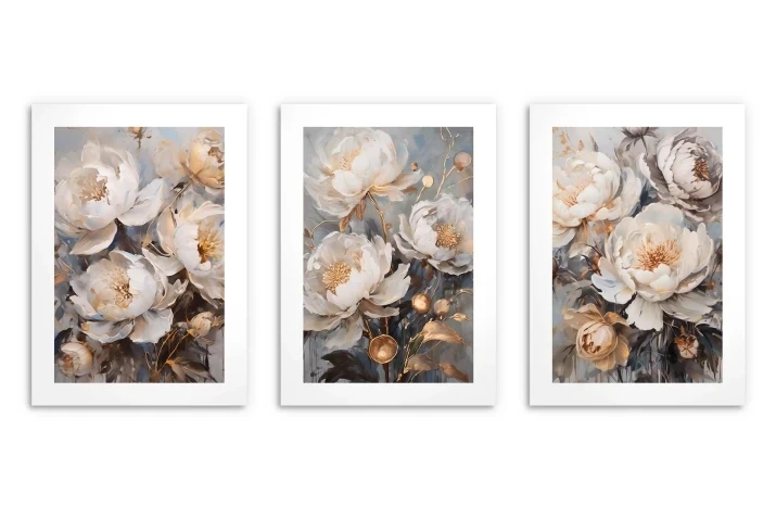 Plakaty bez ramek kwiaty piwonie
