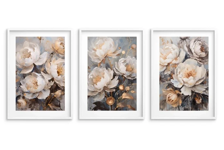 Plakaty bez ramek kwiaty piwonie
