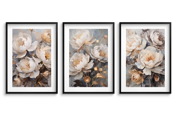 Plakaty bez ramek kwiaty piwonie