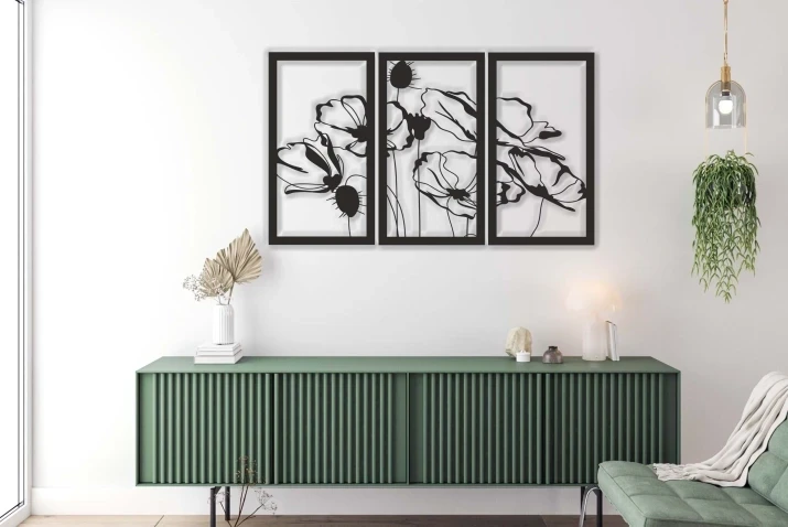 Ażurowy obraz tryptyk