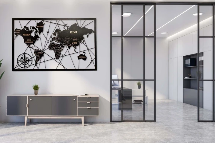 Ażurowy obraz mapa świata