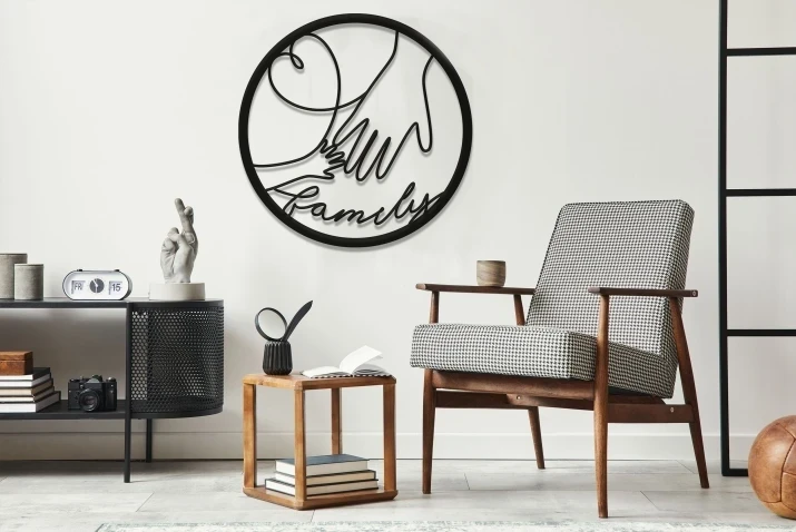 Ażurowy obraz okrągły Family