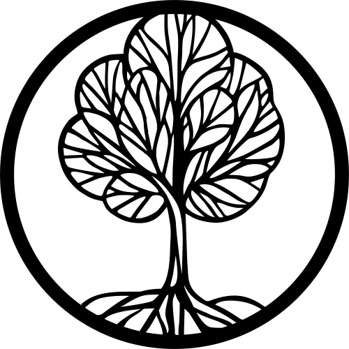 Ażurowy obraz okrągły drzewo