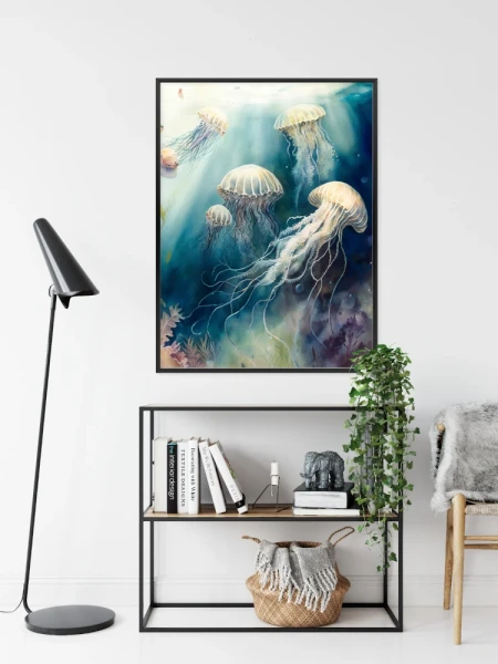 Plakat Meduzy Morskie Stworzenia