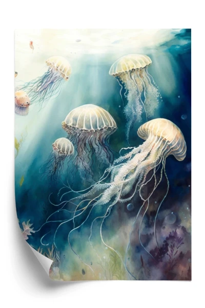 Plakat Meduzy Morskie Stworzenia
