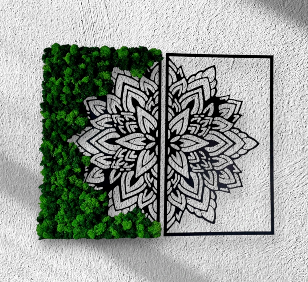 chrobotek dyptyk Mandala