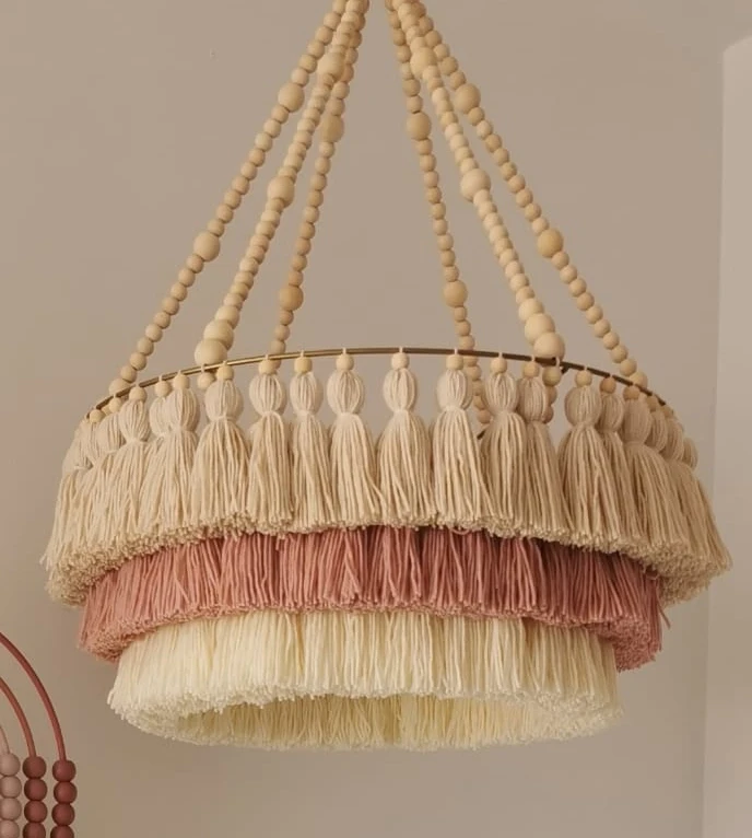 Lampa  abażur  handmade