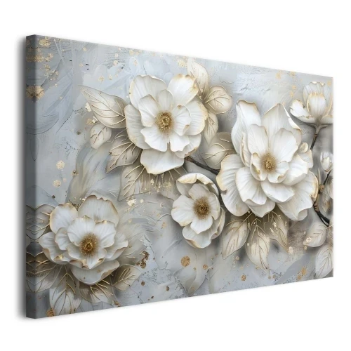 obraz białe kwiaty