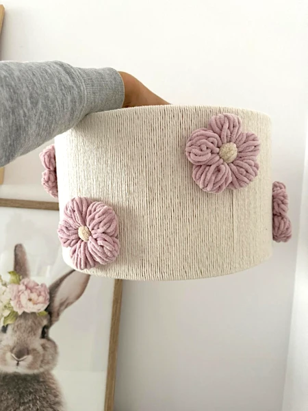 Lampa boho abażur sznurkowy