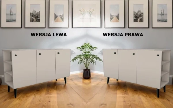 Komoda drewniane nogi Taklax Kaszmir