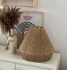 Lampa z abażurem stożek handmade juta