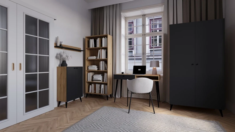 meble antracyt dąb artisan