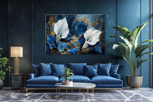 Obraz na płótnie canvas niebieski kwiaty