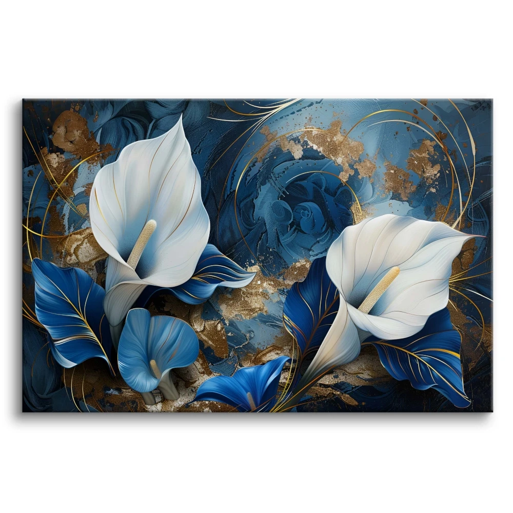 Obraz na płótnie canvas niebieski kwiaty