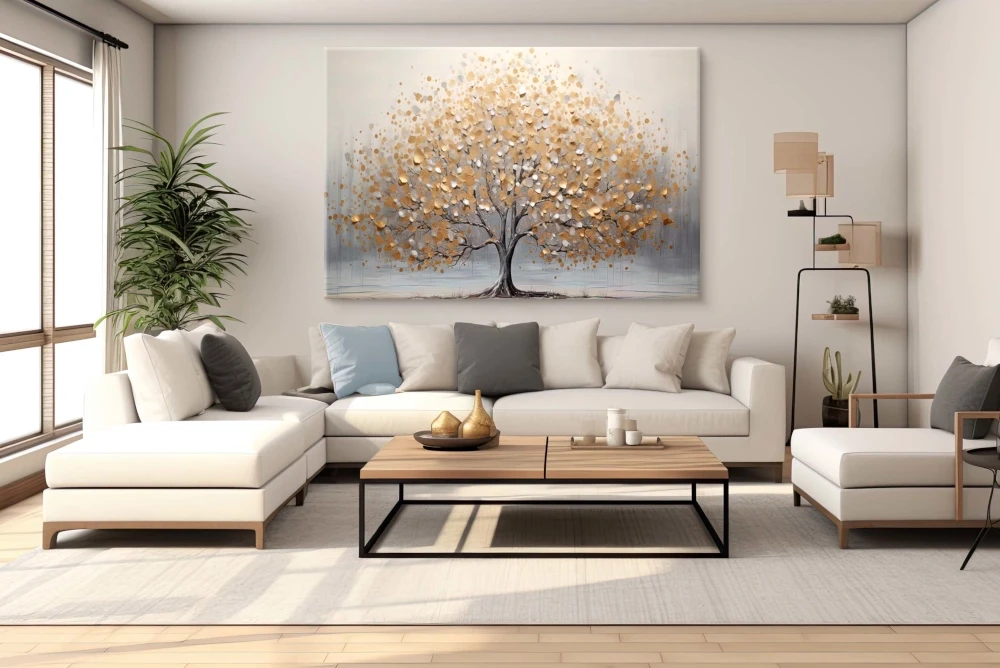 Obraz na płótnie canvas złote drzewo