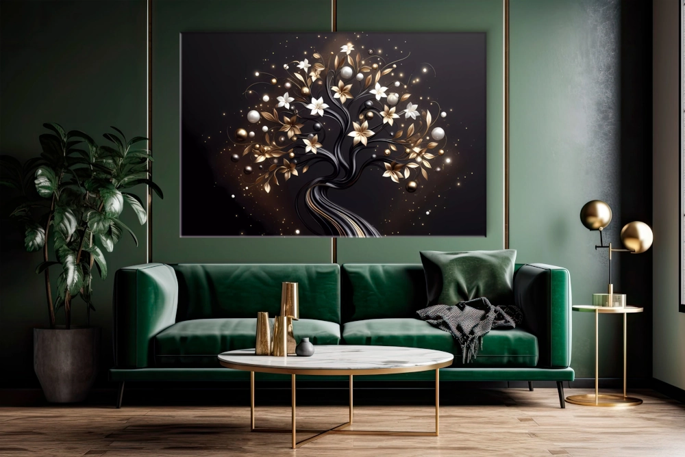 canvas drzewo glamour