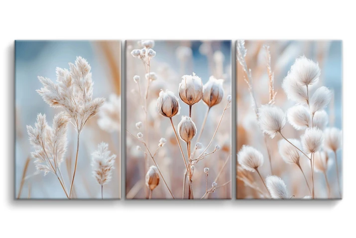 Obraz na płótnie canvas tryptyk trawy