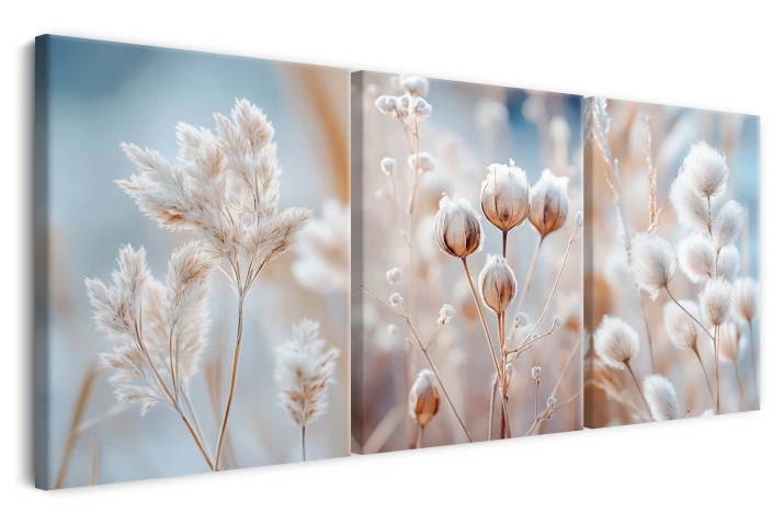 Obraz na płótnie canvas tryptyk trawy