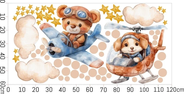 Naklejki na ścianę misie