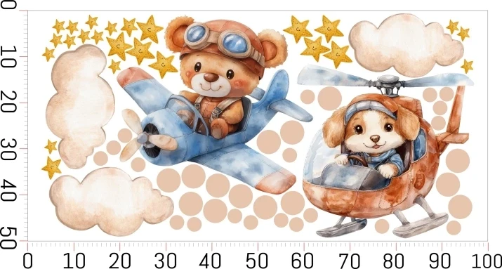 Naklejki na ścianę misie