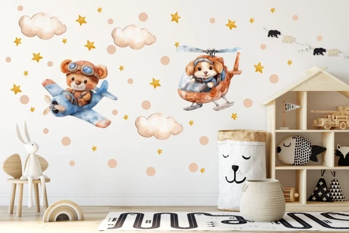 Naklejki na ścianę misie