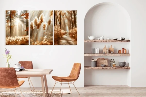 tryptyk do salonu boho