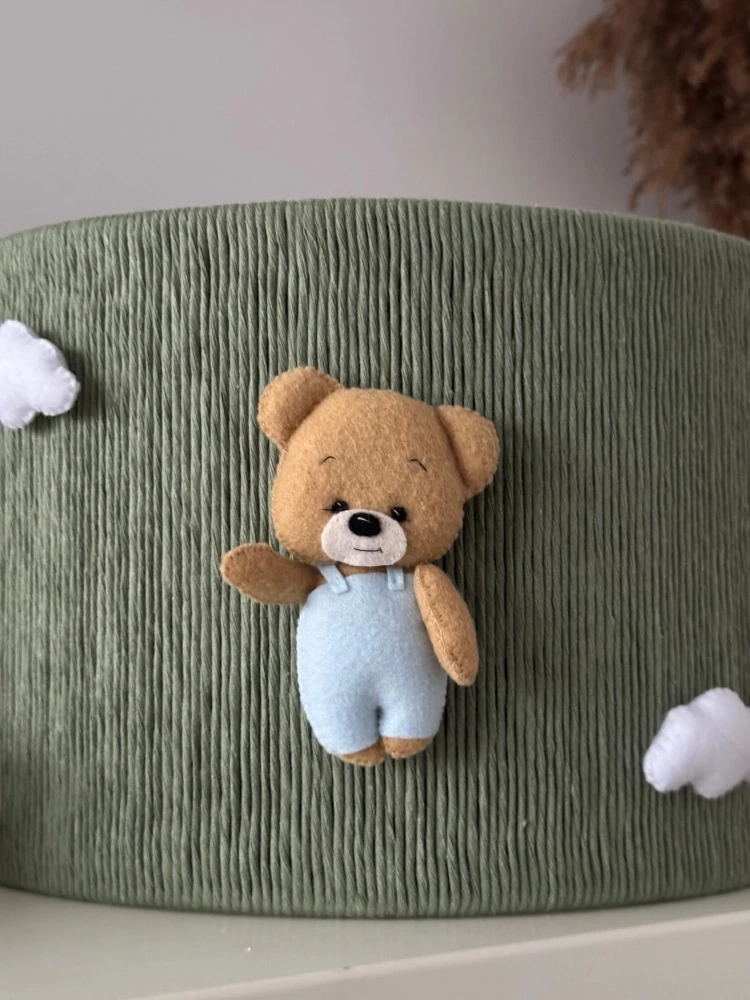 Lampa do pokoju dziecka abażur handmade Miś