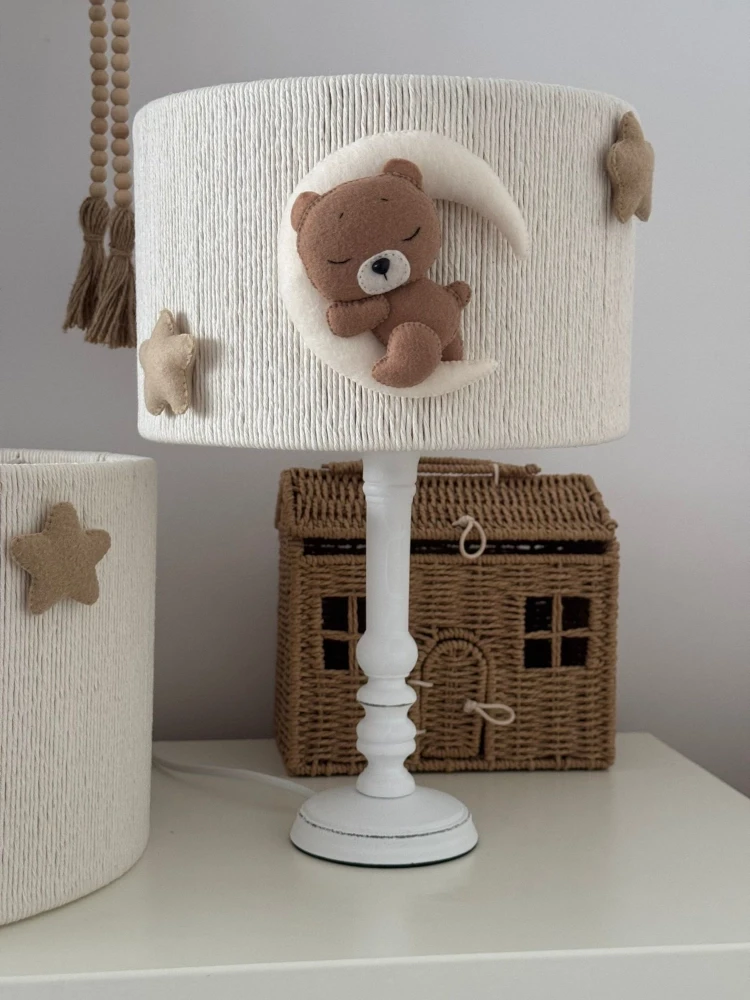 abażur sznurkowy Miś