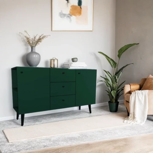 Komoda z szufladami szmaragd