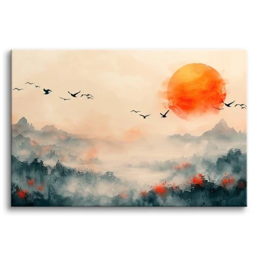 Obraz Mglisty Poranek nad Górami