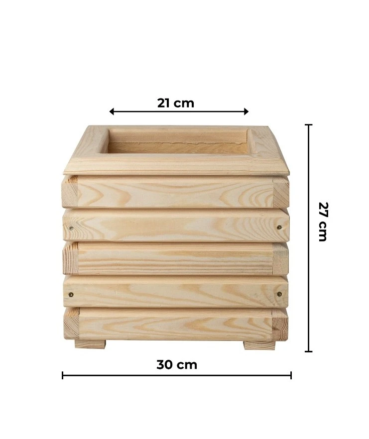 Drewniana donica osłonka