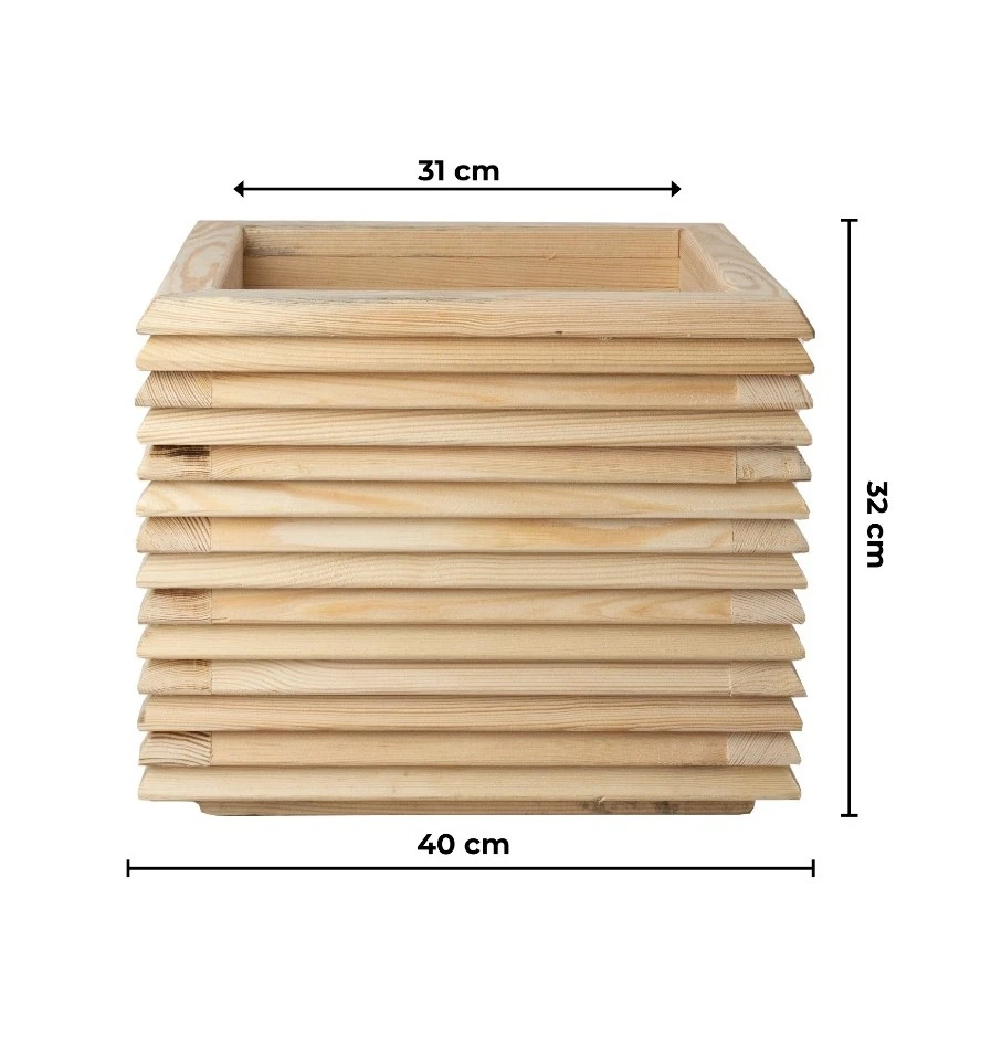 duża drewniana donica