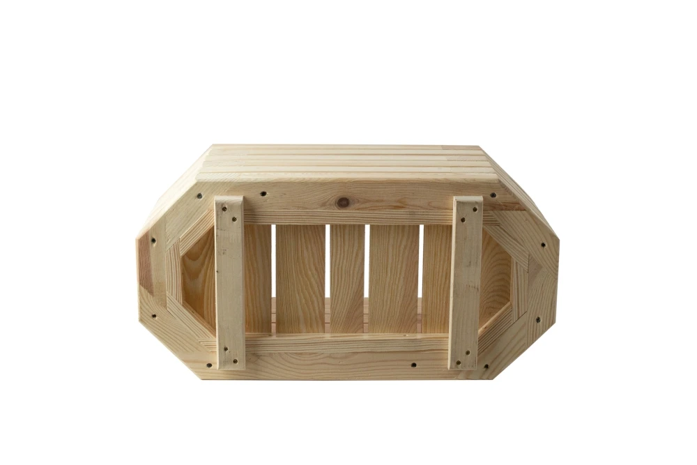 Drewniana donica ośmiokątna