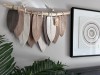 Makrama liście handmade dekoracja boho na ścianę