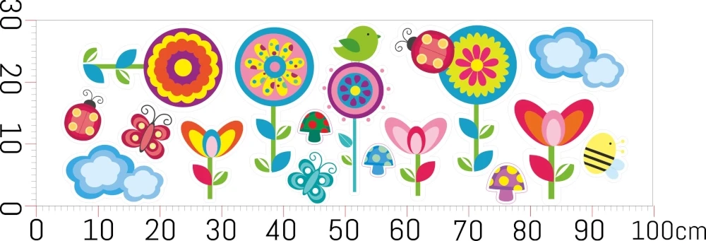 Wiosenna kompozycja naklejek na okno