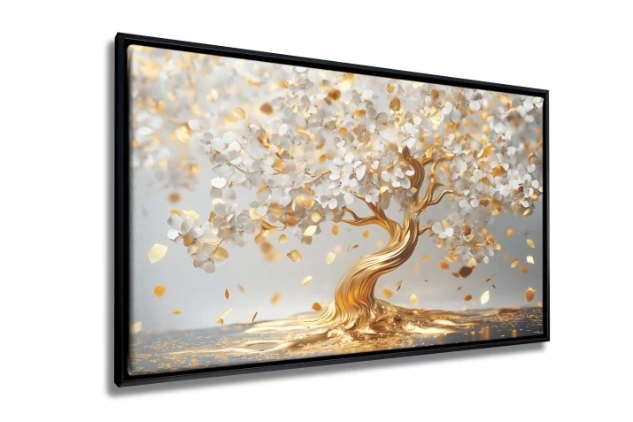 obraz w ramie złote drzewo