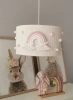 Lampa do pokoju dziecka abażur z tęcza i kokardki