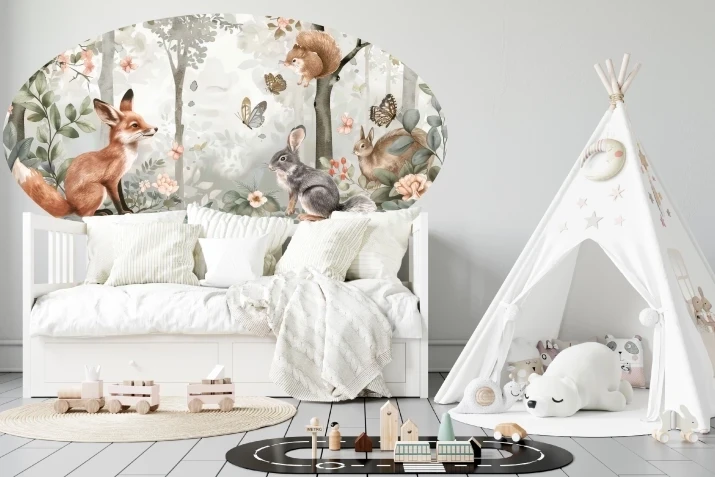 Naklejka na ścianę las